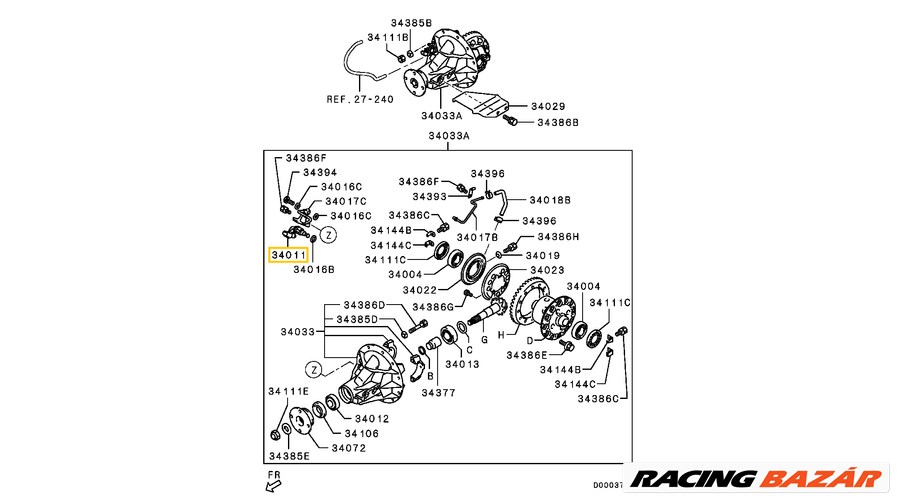MB664396 Mitsubishi L200 Differenciálzár Difizár Visszajelző Gomba K74 KB KL 1996-2019 6. kép