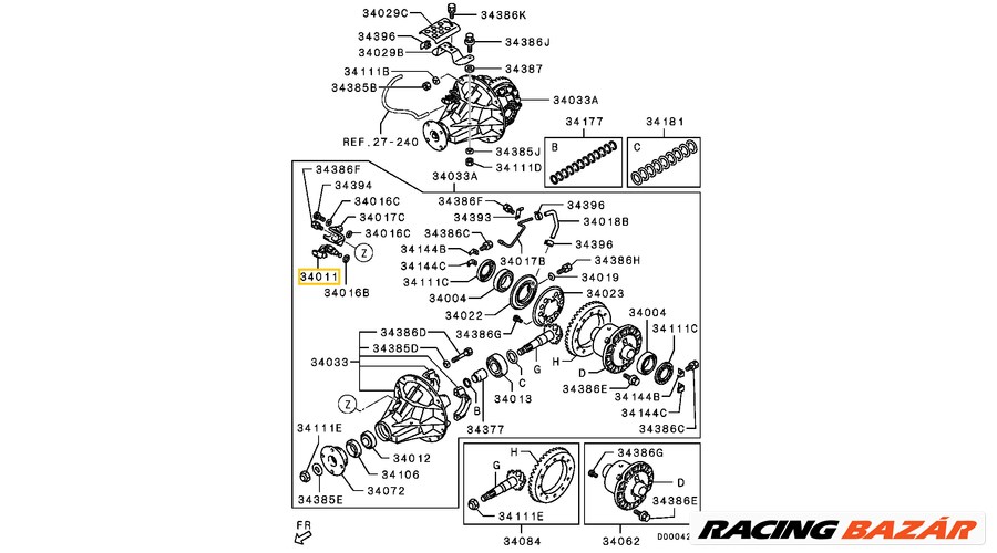 MB664396 Mitsubishi L200 Differenciálzár Difizár Visszajelző Gomba K74 KB KL 1996-2019 7. kép