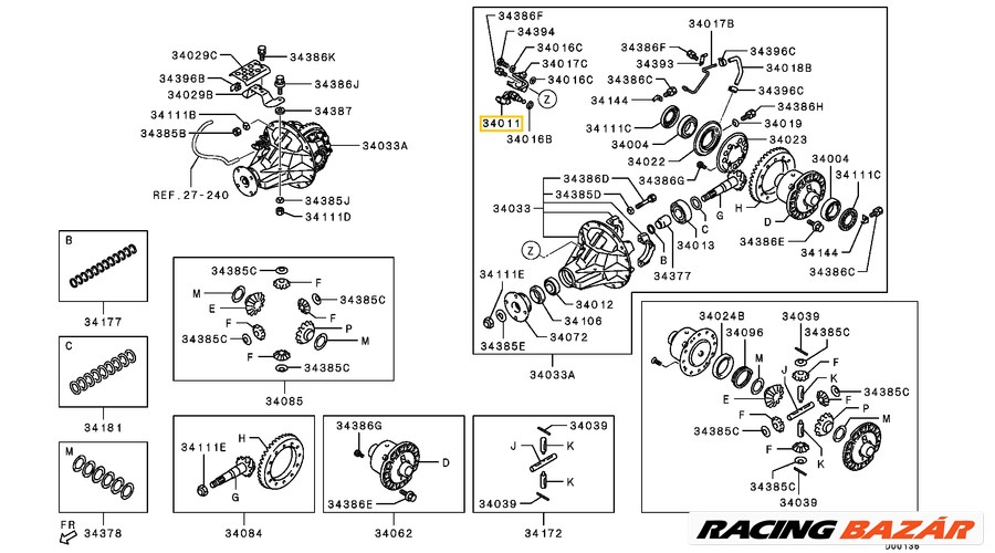 MB664396 Mitsubishi L200 Differenciálzár Difizár Visszajelző Gomba K74 KB KL 1996-2019 10. kép