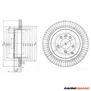 DELPHI BG3925C - féktárcsa LAND ROVER