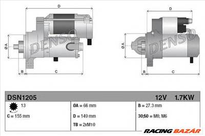 DENSO DSN1205 - önindító MERCEDES-BENZ