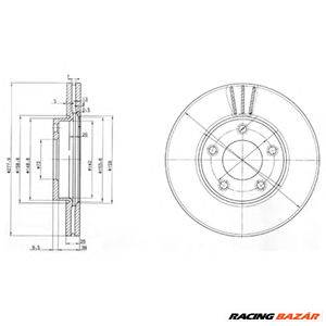 DELPHI BG3927 - féktárcsa MAZDA