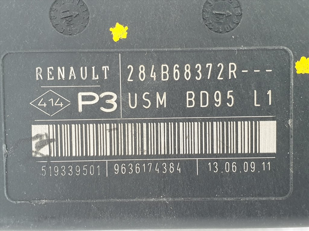 503011 Renault Megane 3, 2011, Biztosíték Tábla, USM, 284B68372R, Külső 4. kép