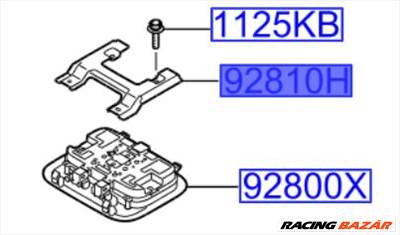 GYÁRI ÚJ BELSŐ VILÁGÍTÁS TARTÓ - Hyundai H1 07-15 - 928104H000