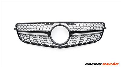 Mercedes Benz W204 lakkozott fekete - króm hűtőrács Gyémánt stílusban embléma nélkül