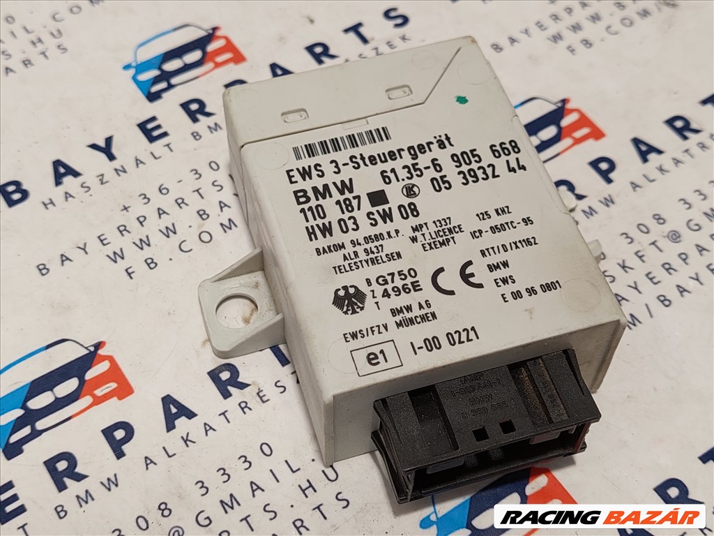 BMW E46 E39 E38 E53 X5 X3 Z4 EWS 3 immobiliser doboz vezérlő (155109) 61356905668 1. kép