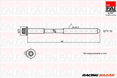 FAI AutoParts B1139 - hengerfejcsavar készlet DACIA MERCEDES-BENZ NISSAN RENAULT SUZUKI