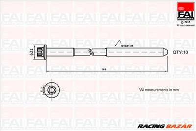 FAI AutoParts B1140 - hengerfejcsavar készlet CATERHAM FORD JAGUAR LAND ROVER MAZDA MITSUOKA MORGAN 