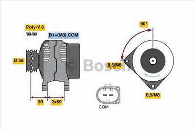 BOSCH 0 986 080 090 - generátor AUDI VW