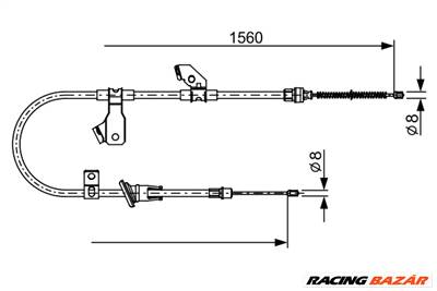 BOSCH 1 987 482 626 - Kézifék bowden MITSUBISHI SMART