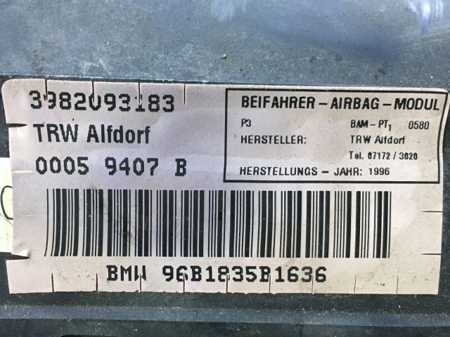 BMW 3 (E36) Utasoldali Légzsák 4. kép