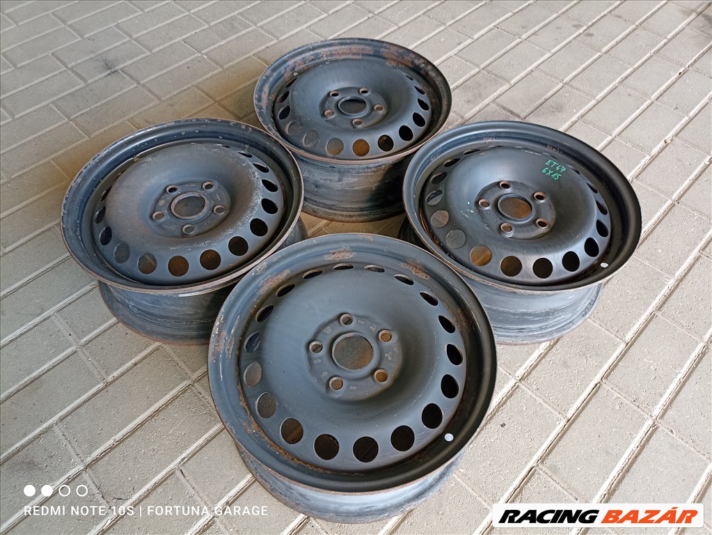 5x112 15" Volkswagen használt lemezfelni garnitúra (R456) 2. kép