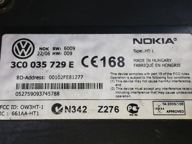 VW PASSAT B6 Bluetooth Elektronika 3. kép