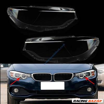 BMW F32 F33 F36 lámpabúra, fényszóró búra 2013-2017 Jobb oldal (anyós oldal)