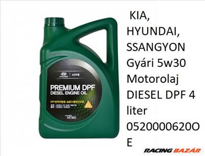  KIA, HYUNDAI, SSANGYON Gyári 5w30 Motorolaj DIESEL DPF 6 liter 0520000620OE