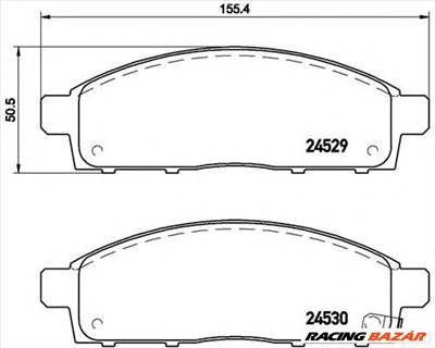 BREMBO P 54 038 - fékbetét DONGNAN (SOUEAST) FIAT MITSUBISHI MITSUBISHI (GAC) RAM