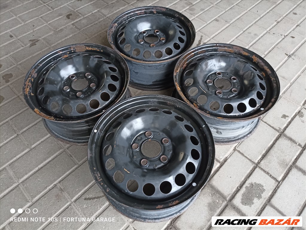 5x112 15" Mercedes-Benz használt lemezfelni garnitúra (R468) 2. kép