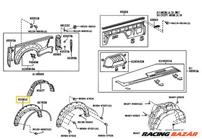 AKCIÓ! - Toyota Hilux Sárvédő Szélesítés Jobb Hátsó 2004-2012 616810k909 616810k904