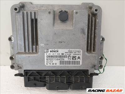 502904 Peugeot 207, 2011, Motorvezérlő, Ecu, 9677030080, 0281017336 Bosch