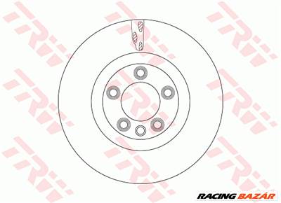 TRW DF6772S - féktárcsa PORSCHE VW