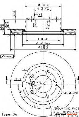 BREMBO 09.9752.11 - féktárcsa BMW BMW (BRILLIANCE)
