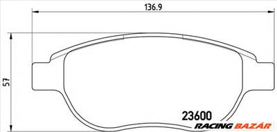 BREMBO P 61 068 - fékbetét CITROËN CITROEN (DF-PSA) EMGRAND EMGRAND (GEELY) FENGXING (DONGFENG ) FEN