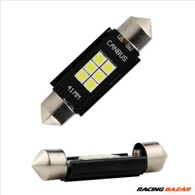 Szofita 41mm LED izzó égő Jégfehér - Hideg fehér 6000K Canbus 2db-os készlet (C3W, C5W, C10W)✔️