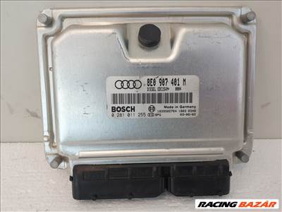502863 Audi A4, A6, 2.5 V6 TDI, 2003. Motorvezérlő, Ecu, 8E0907401M, 0281011255 Bosch