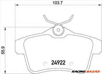 BREMBO P 61 114 - fékbetét CITROËN DS DS (CAPSA) PEUGEOT PEUGEOT (DF-PSA)