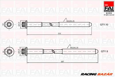 FAI AutoParts B2124 - hengerfejcsavar készlet TOYOTA