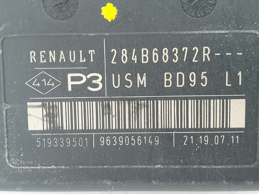 503010 Renault Megane 3, 2011, Biztosíték Tábla, USM, 284B68372R, Külső 4. kép