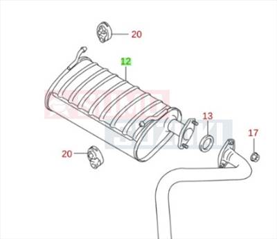 Suzuki Jimny hátsó kipufogó dob 14300-81A11