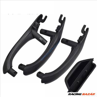 BMW F25 F26 X3 X4 bőrözött ajtóbehúzó, kapaszkodó Fekete 4db-os szett.