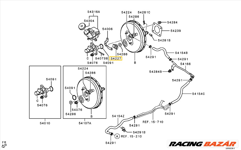 Mitsubishi ASX Fékrásegítő Nyomásérzékelő 2010-2015 4630a074 4630a252 4. kép
