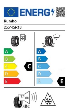 Kumho WinterCraft WP 71 255/45 R18 103V XL M+S 3PMSF téli gumi 2. kép