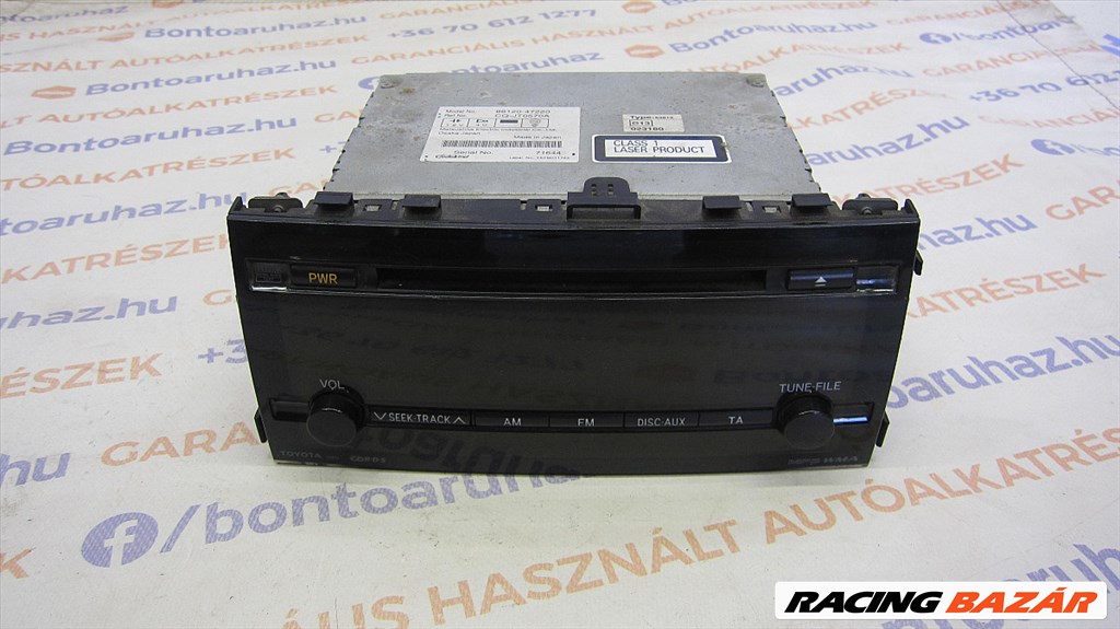 Toyota Prius Eladó gyári, bontott CD rádió fejegység  1. kép