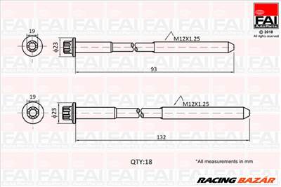 FAI AutoParts B2201 - hengerfejcsavar készlet AUDI HYUNDAI KIA