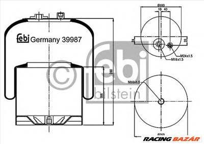 FEBI BILSTEIN 39987 - Légrugó rugótömb MERCEDES-BENZ