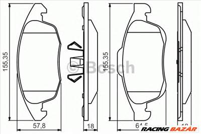 BOSCH 0 986 495 258 - fékbetét CITROËN DS PEUGEOT