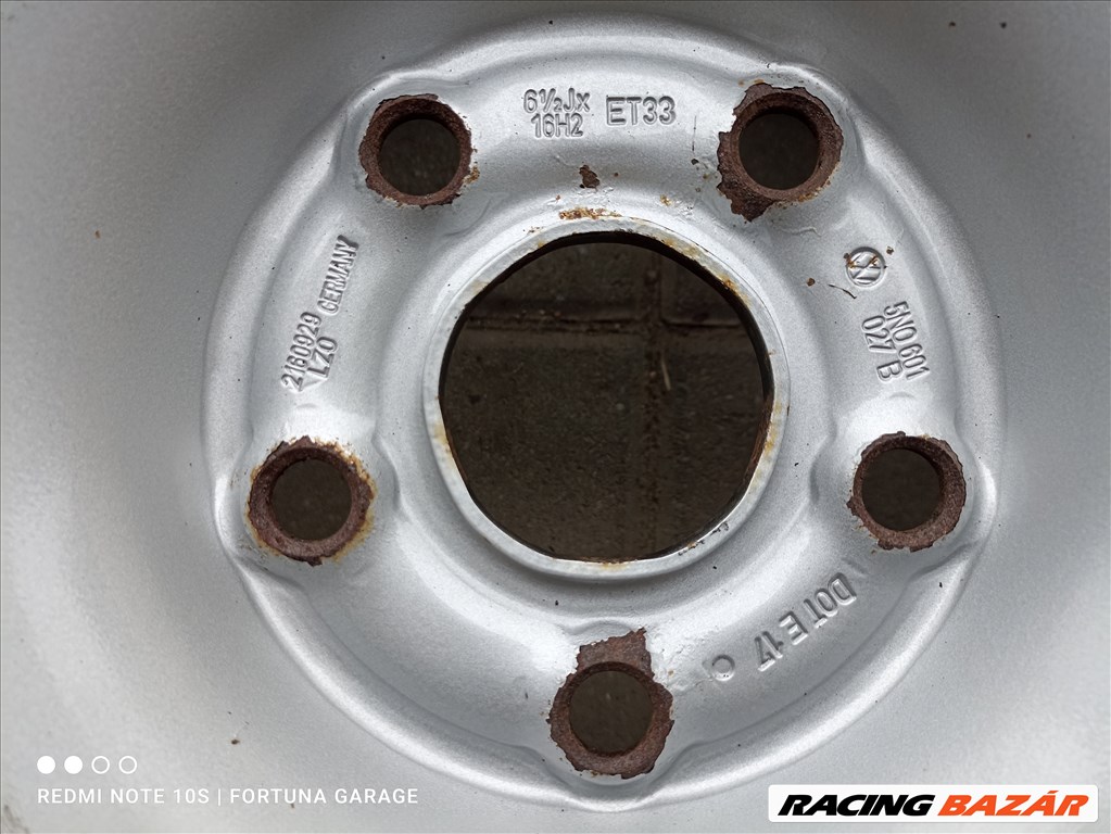 5x112 16" Volkswagen használt lemezfelni garnitúra (R470) 7. kép