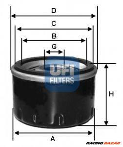 UFI 23.191.00 - olajszűrő ARO CITROËN DAF FIAT LADA LANCIA PEUGEOT RENAULT ROVER SUZUKI UMM