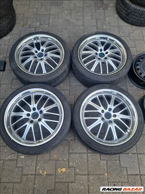  5x114.3 lyukosztású 18" újszerű Advanti alufelni, rajta 225/40 használt Goodyear nyári gumi 4db