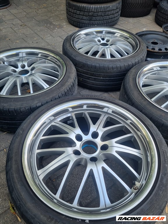  5x114.3 lyukosztású 18" újszerű Advanti alufelni, rajta 225/40 használt Goodyear nyári gumi 4db 3. kép