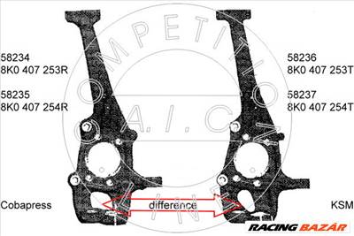 AIC 58235 - tengelycsonk, kerékfelfüggesztés AUDI