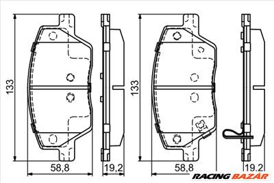 BOSCH 0 986 495 392 - fékbetét FIAT