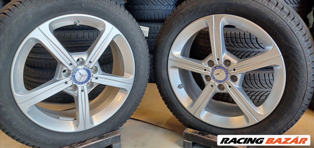 Mercedes W177 A B CLA 5x112 6,5x17 205/55 R17 téli gumikkal 4db.8-9mm 4. kép