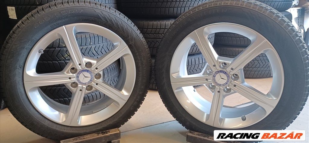 Mercedes W177 A B CLA 5x112 6,5x17 205/55 R17 téli gumikkal 4db.8-9mm 5. kép