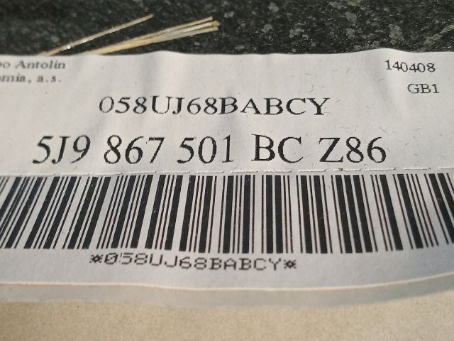 SKODA FABIA II Tetőkárpit 3. kép