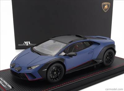 LAMBORGHINI HURACAN STERRATO 2022 - CON VETRINA - WITH SHOWCASE BLU GRIFO - MATT BLUE