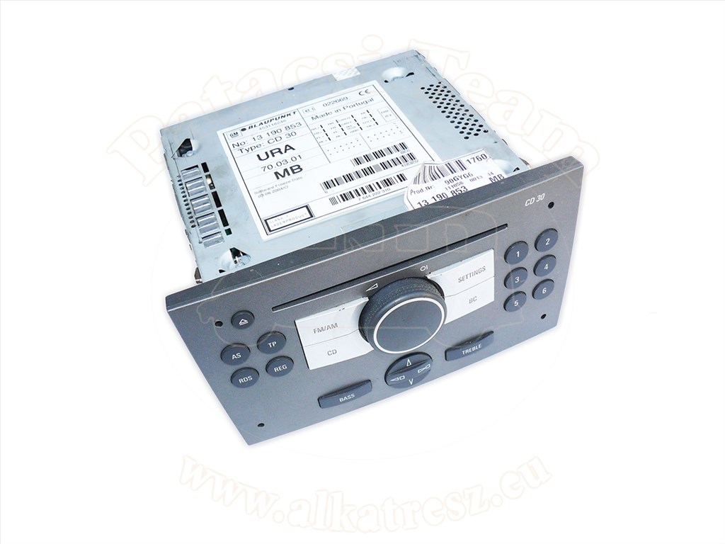 Opel Meriva A 2003-2010 - rádió és cd lejátszó, CD30, faszénszín metál, kivéve mp3, jelölés: SE/MB 1. kép